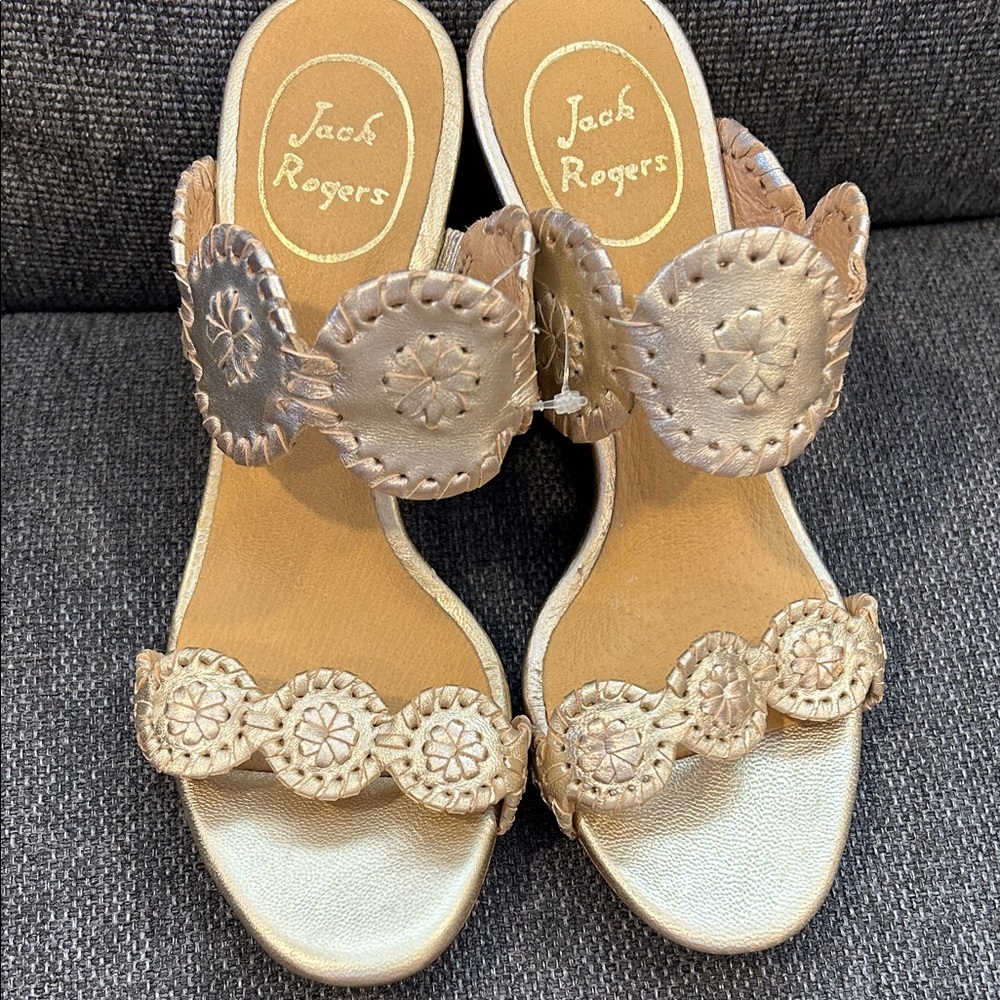 Jack Rogers Metallic Gold Sandals